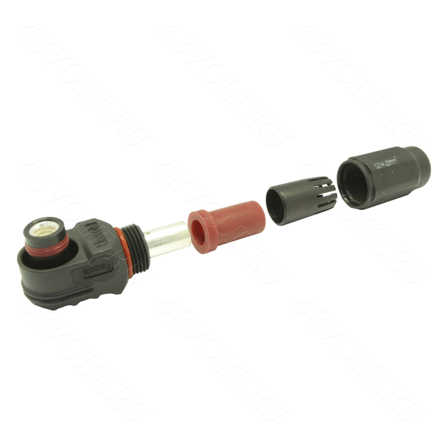 Flexcoils (SurLok) вилка черная 120A (Ф6-25mm2)